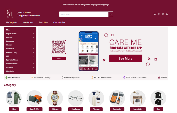 E-commerce Platform - Care Me